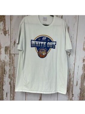 Port & Co. Montana State University Bobcats 2018 White Out Shirt. Size XL